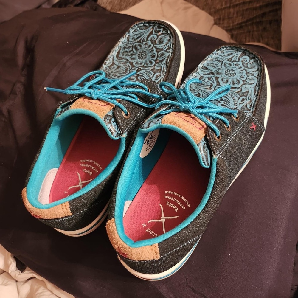 Twisted X Women’s Dark Teal Casual Shoes- Moc Toe - 8M